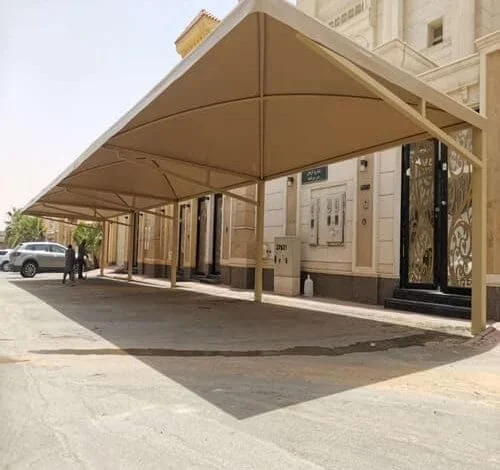 تركيب مظلات سيارات بعمود واحد في جدة